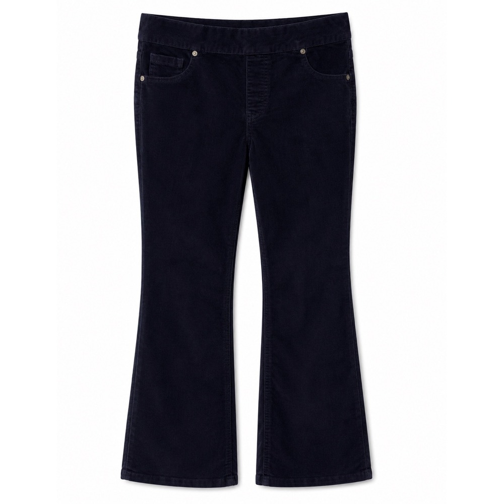 DG2‎ Diane Gilman Navy Blue Velvet Look Pull On Pants XL